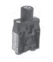 Distributeur pneumatique à activation pneumatique, Port d'air raccord instantané 4mm, Activation par signal d'air, Retour par ressort, 2/2, Orifices d'alimentation postérieur , Normalement fermé