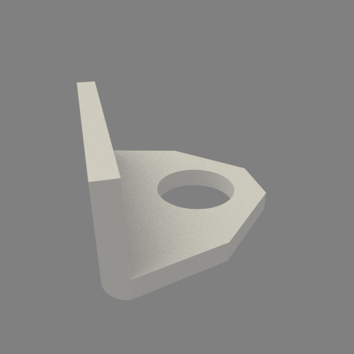 Bracket cylinder diameter 10mm, Foot 90° degree, Steel