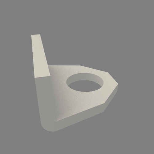 Bracket cylinder diameter 12mm, Foot 90° degree, Steel