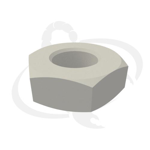 Bracket cylinder diameter 25mm, Nut for the rod, Thread M10x1.25, Stainless steel