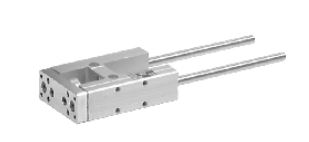 Accessory cylinder ISO 6432 diameter 25mm, Linear control units brass bushing guide, Aluminium body, Steel flanges, Steel rod