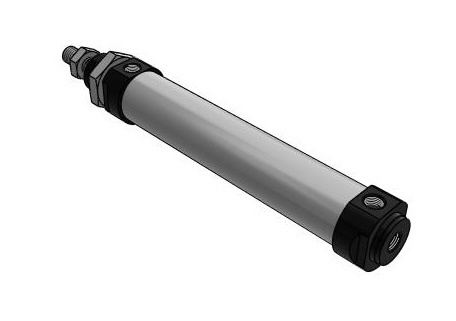 Cylinder diameter 25mm, Repairable, Single acting rear spring, Single rod, Aluminum body, Front mount, Magnetic