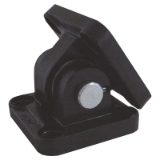 Bracket cylinder diameter 100mm, Complete rear trunnion ball joint, Aluminium