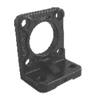 Fixation vérin diamètre 160mm, Equerre 90° degrés, Aluminium