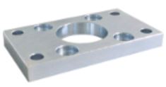 Bracket cylinder diameter 63mm, Flange front and rear, Die-Cast aluminum