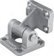 SQUARE ANGLE TRUNNION FOR ISO CYLINDER, dia.32mm,  STAINLESS STEELAISI 304 & 420