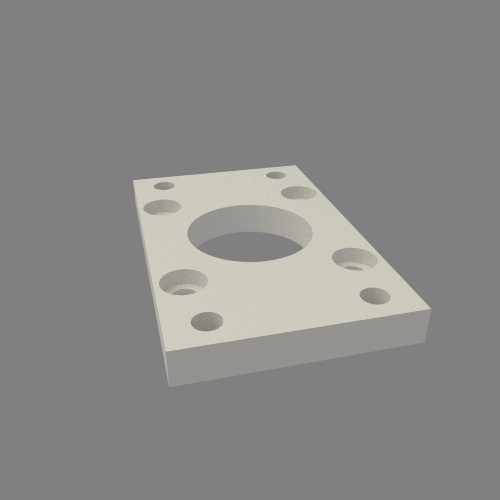 Bracket compact cylinder diameter 63mm, Flange front and rear, Steel