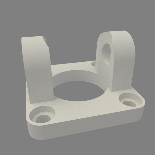 Bracket cylinder compact diameter 63mm, Front female clevis, Aluminium