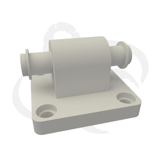 Bracket compact cylinder diameter 63mm, Rear male clevis, Aluminium