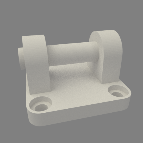 Bracket compact cylinder diameter 63mm, Rear female clevis with pin and snap ring, Aluminium