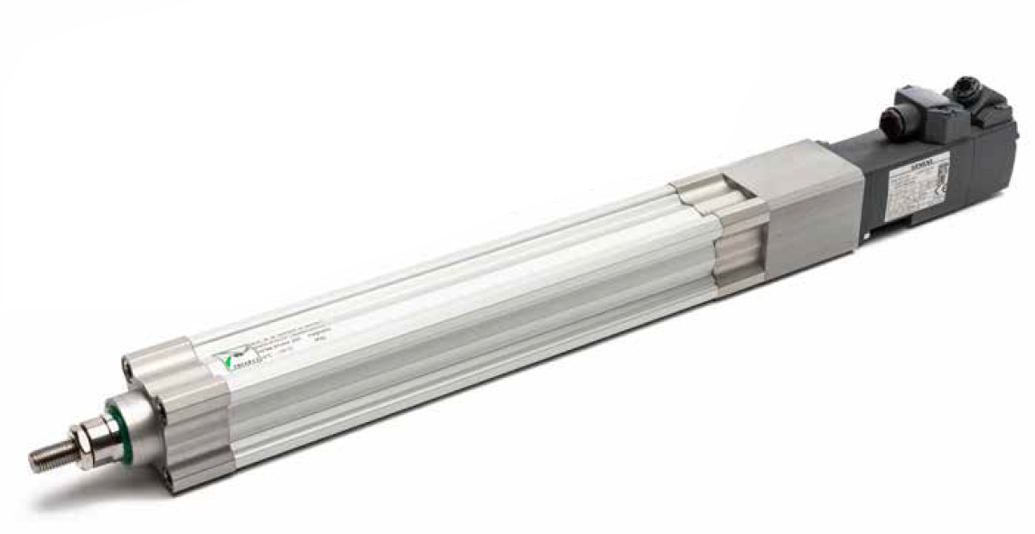 Cylinder électrique diamètre 50mm, Position d'assemblage moteur en ligne, Pas de vis 10, Sans moteur  (IP65) (Adapteur pour moteur 18KL0005.SP NON INCLUS)