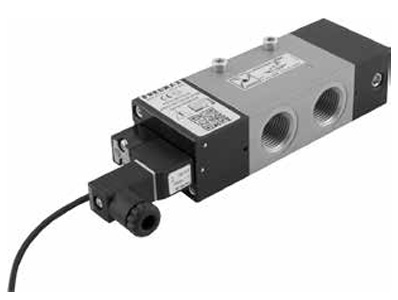 Electrodistributeur 3/2, N.Fermé, Retour par pressort, G1/2'', 24VDC, auto alimenté, pour l’interruption et la décharge de l’alimentation en air - Safeline