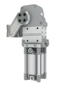 PIVOT UNIT 100mm BORE, ELECTRONIC SENSOR w/M12 SWIVEL CONNECTOR - PNP, G PORTS, SENSOR SIDE, TABLE MOUNT, NO BRAKE, MAX OPENING ANGLE OF 120 DEGREES