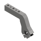NAAMS Clamping Arm, 19mm Shaft, 50mm OFFSET, 120mm Length, Steel, Max 135 degree angle