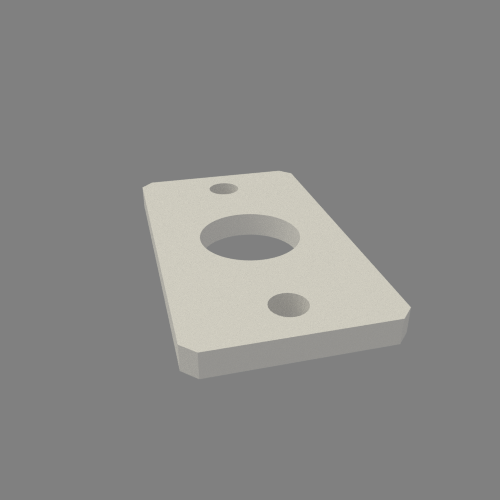 Fixation vérin diamètre 12mm, Plaque avant ou arrière, Acier