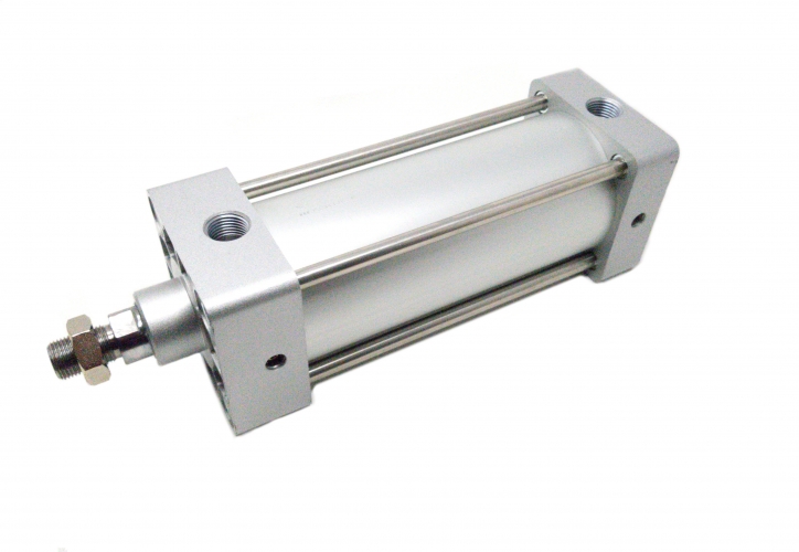 Vérin NFPA diamètre 2-1/2'', Réparable, Double effet, Simple tige, Corps aluminium, Magnétique, Ammortie ajustable, Tige acier chromé