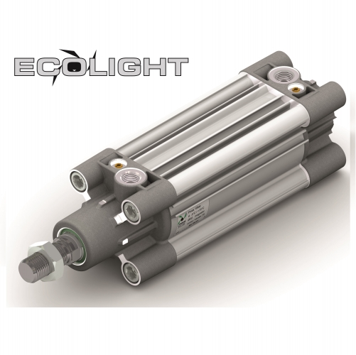 Vérin diamètre 32mm, Réparable, Double effet, Simple tige, Corps aluminium, Magnétique, Ammortie ajustable, Tige acier inoxydable