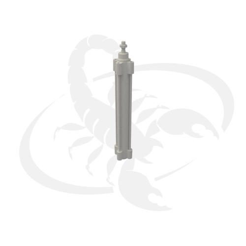 Cylindre ISO 15552, Tout INOX 316, d.32 X 200mm Course, Magnétique, Amortisseurs ajustables, ports G1/8''