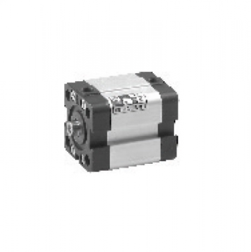 Vérin compact ISO diamètre 80mm, Réparable, Double effet, Tige traversante, Corps aluminium, Magnétique, Tige acier chromé, Tige taraudée, Joints HNBR -5°C +80°C
